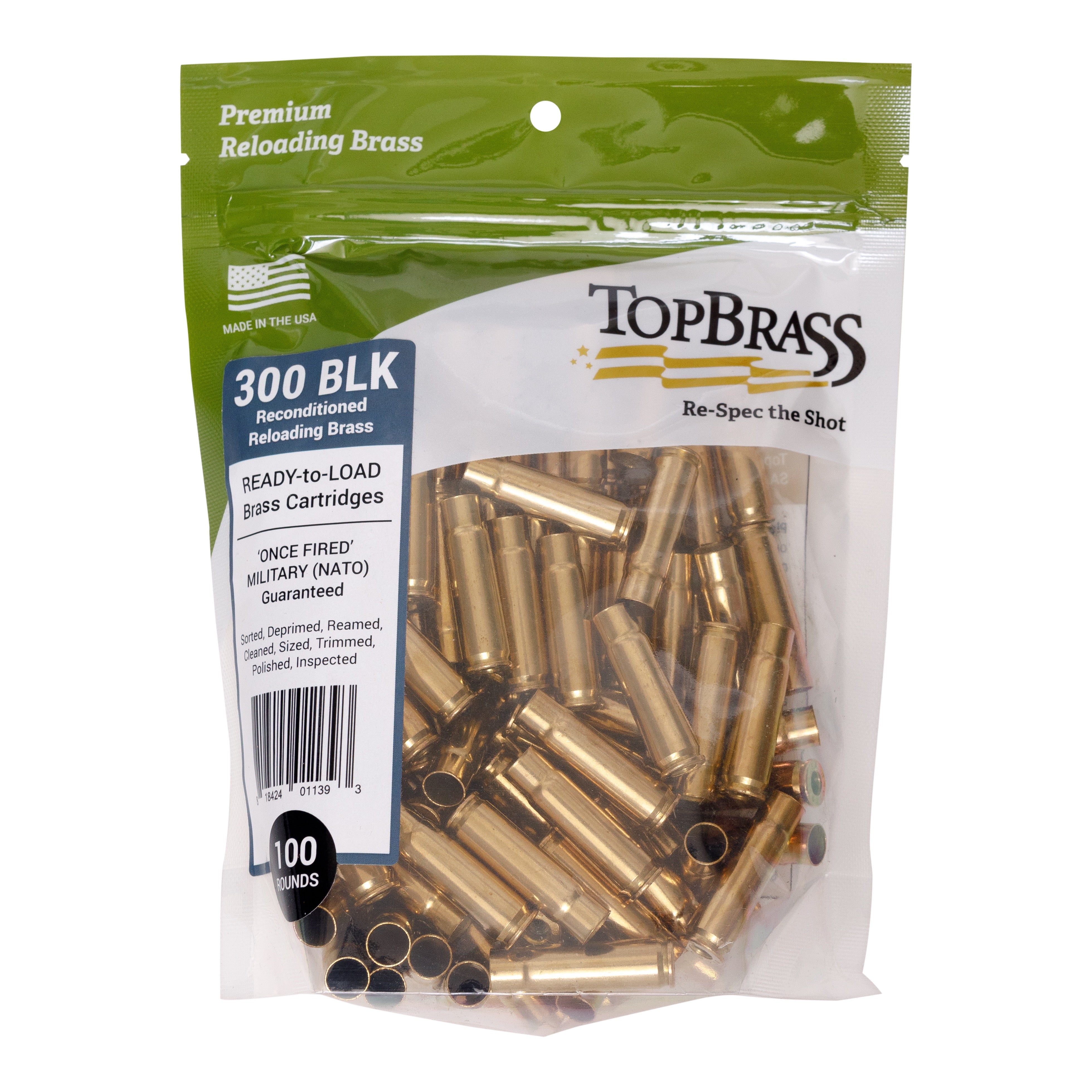 .300 AAC Blackout Reconditioned Brass