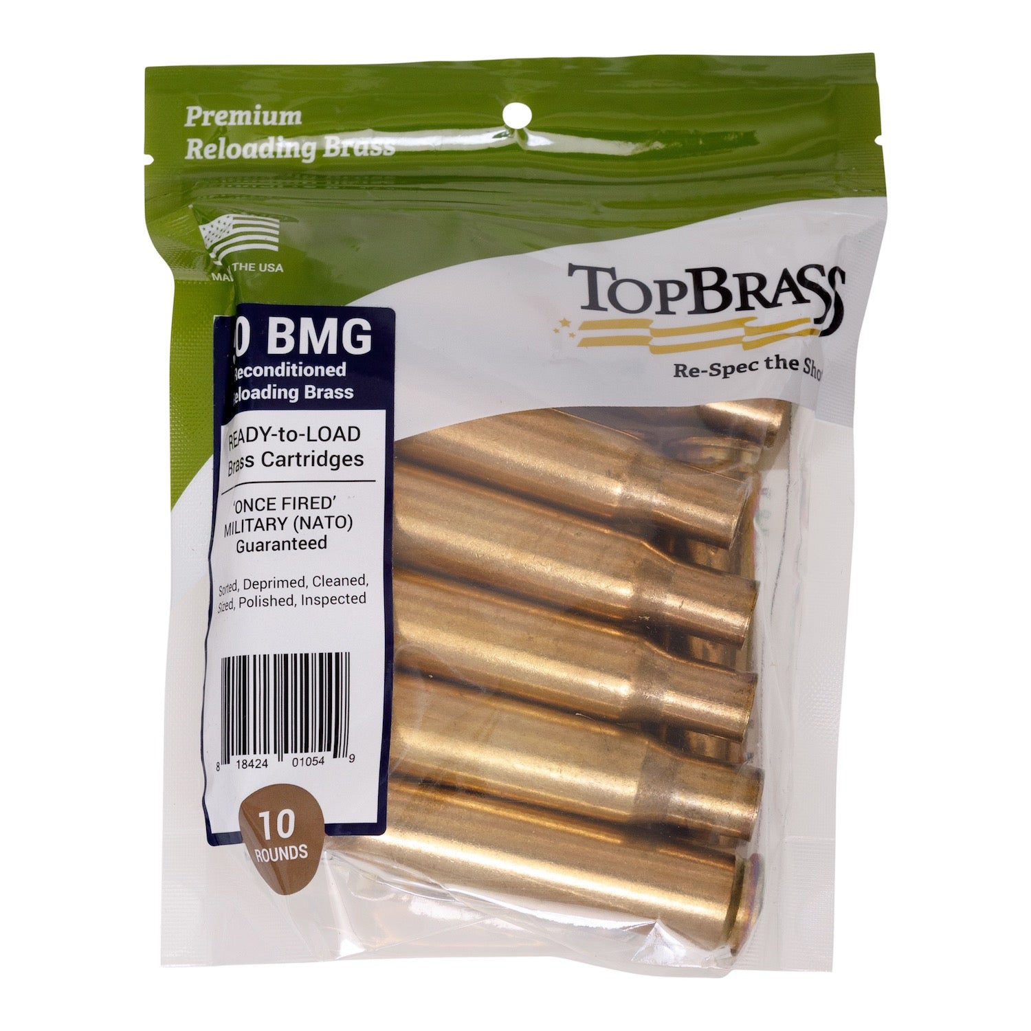 50 BMG Brass (Processed)  Top Brass, Inc. – Top Brass Reloading