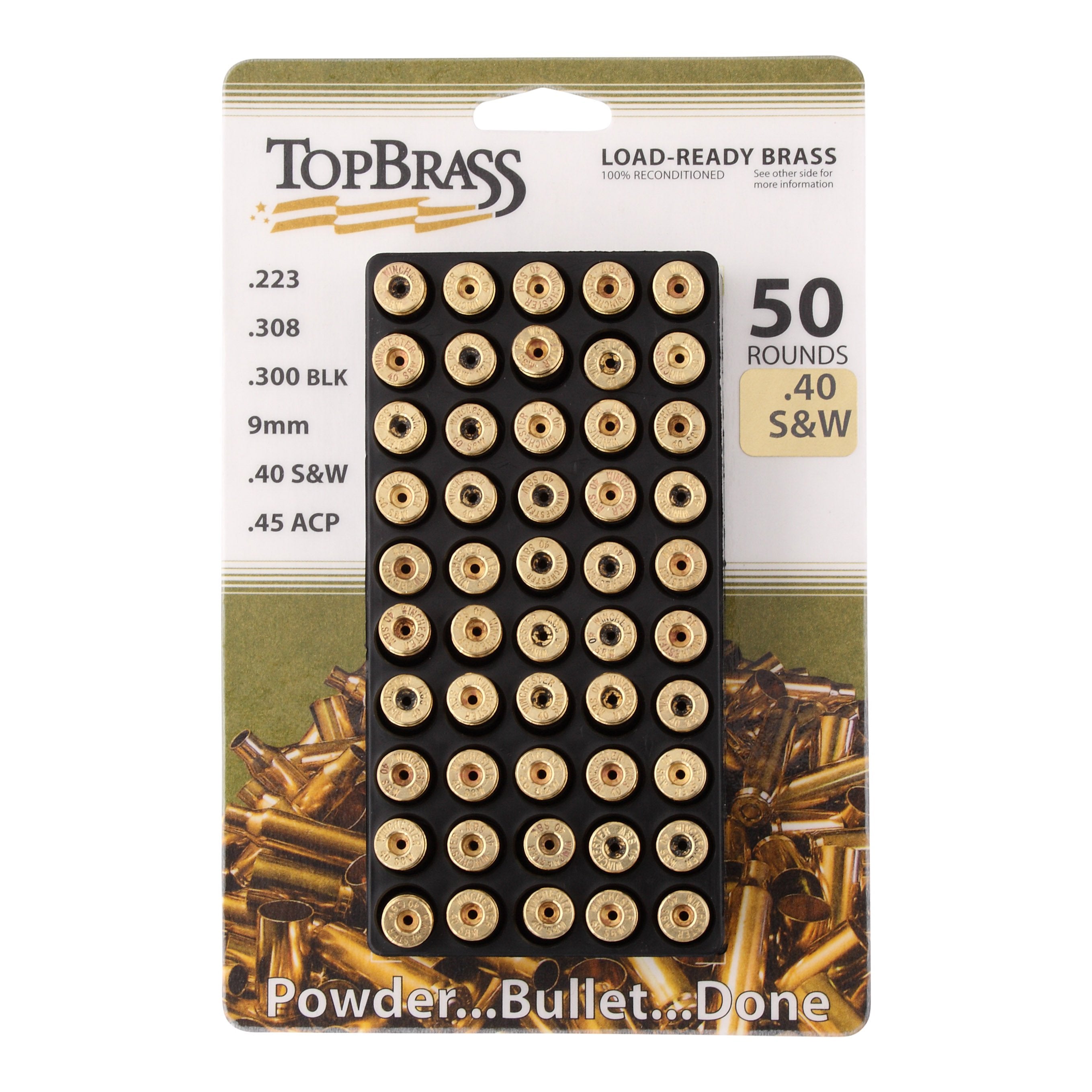 .40 S&W Reconditioned  Brass