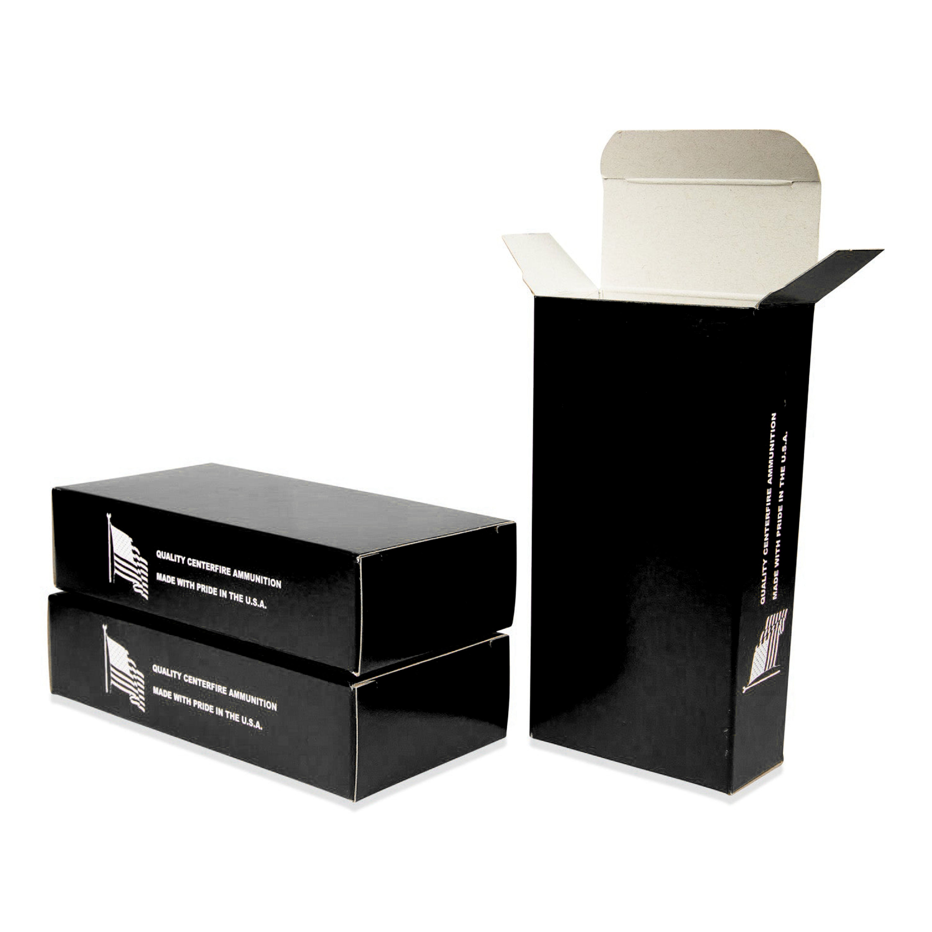 Ammo Packaging Boxes & Trays for .380 / 9mm Luger / .38 Super  - 50 Round Capacity (#01 Box / #09 Tray)