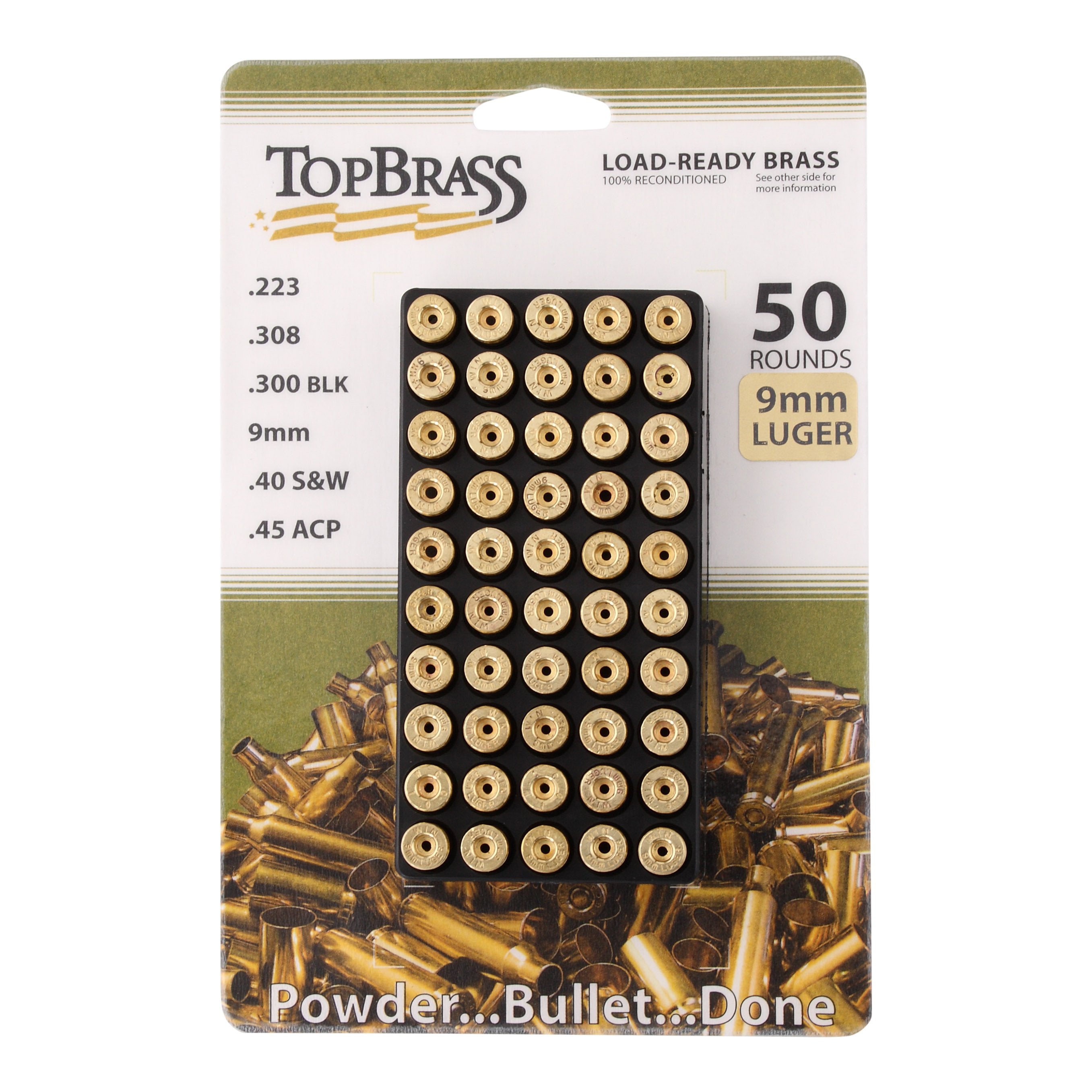 9mm Luger Reconditioned  Brass