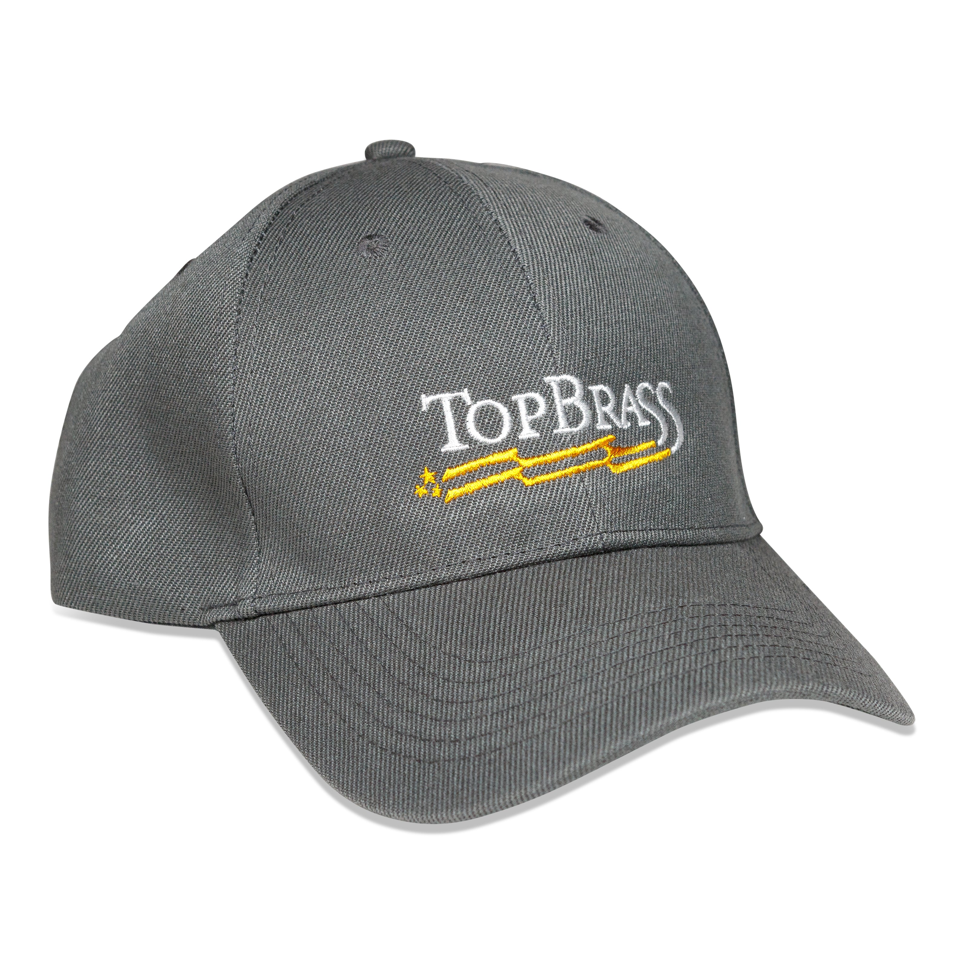 Top Brass Gray Snapback Ballcap Hat